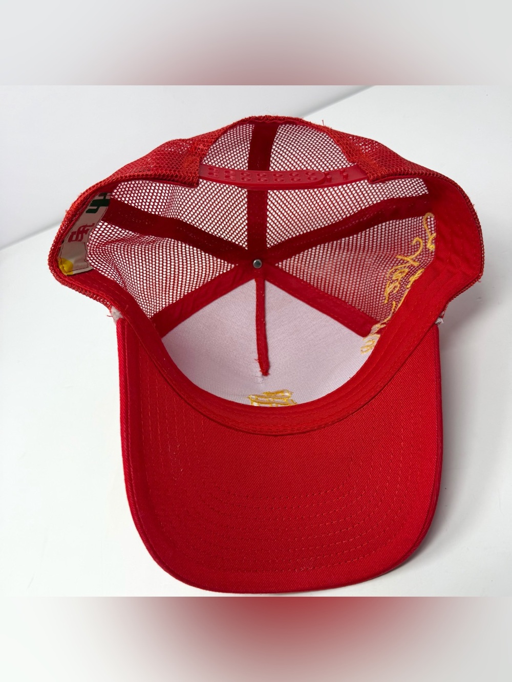 Stevenson Ranch SR Not My First Rodeo Mesh Trucker Hat Snapback Cap Red Yellow - Picture 7 of 8